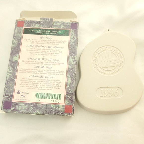 Longaberger Cream Ceramic Pottery Rosemary Bunny 1996 Easter Chocolate/ Cookie - Picture 2 of 6